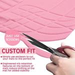 CAR PASS 4 Piece Leather Car Floor Mats -3D Cute Girly Waterproof All Weather Car Mat Full Set, Universal Trim to Fit & Anti-Slip Burr Bottom & Light Easy Clean for SUV Truck Auto Sedan Van(Pink)