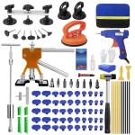 97pcs Dent Puller Kit, Car Dent Puller for Dent Removal, Paintless Dent Removal Kit with Golden Lifter, Bridge Puller, Slide Hammer T-Bar, Dent Remover Tool for Car Refrigerator Door Ding Repair