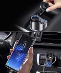 4 in 1 USB C Car Charger, 168W Multi USB Cigarette Lighter Adapter, Socket Splitter with 3 USB Ports, 12V/24V Dual USB Type C PD Fast Car Charger Adapter for iPhone 16 Pro Max 15 Plus 14 iPad Pro GPS