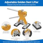 97pcs Dent Puller Kit, Car Dent Puller for Dent Removal, Paintless Dent Removal Kit with Golden Lifter, Bridge Puller, Slide Hammer T-Bar, Dent Remover Tool for Car Refrigerator Door Ding Repair