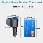 4 in 1 USB C Car Charger, 168W Multi USB Cigarette Lighter Adapter, Socket Splitter with 3 USB Ports, 12V/24V Dual USB Type C PD Fast Car Charger Adapter for iPhone 16 Pro Max 15 Plus 14 iPad Pro GPS