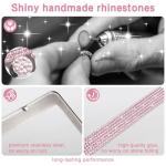 2 Pack Bling License Plate Frames Premium Sparkly License Plate Frame for Women Durable Pink Bling Car Accessories