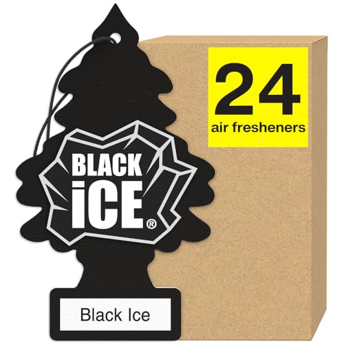 LITTLE TREES Black Ice Car Air Fresheners - 24 Pack