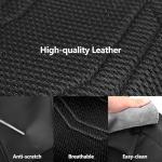 HChengkikz Car Seat Covers Full Set,Leather Car Seat Covers,Breathable and Sporty Car Seat Cover,Universal Fit Anti-Slip Seat Covers for SUV Cars Sedan and Truck(Full Seat,Black,N2)