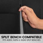 BDK PolyPro Car Seat Covers Full Set in Solid Black with Steering Wheel Cover & Seat Belt Pads – Front and Rear Split Bench Car Seat Cover, Easy to Install, Interior Covers for Auto Truck Van SUV