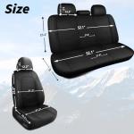 HChengkikz Car Seat Covers Full Set,Leather Car Seat Covers,Breathable and Sporty Car Seat Cover,Universal Fit Anti-Slip Seat Covers for SUV Cars Sedan and Truck(Full Seat,Black,N2)