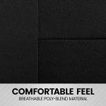 BDK PolyPro Car Seat Covers Full Set in Solid Black with Steering Wheel Cover & Seat Belt Pads – Front and Rear Split Bench Car Seat Cover, Easy to Install, Interior Covers for Auto Truck Van SUV