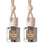 CANDECraftCo Car Air Hanging Fragrance Oil, Car Auto Freshener for Essential Oils, Scents Fragrance Aromatherapy Automobile Diffuser, Long Lasting (Bourbon Vanilla)