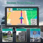 9 Inch GPS Navigator for Car with Lastest 2025 Map, Free Lifetime Update, Car GPS Navigation System for Truck Commercial Drivers, Support ZIP&POI Search, Voice Guidance, Speedcam Speedlimit Alerts, FM