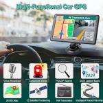 9 Inch GPS Navigator for Car with Lastest 2025 Map, Free Lifetime Update, Car GPS Navigation System for Truck Commercial Drivers, Support ZIP&POI Search, Voice Guidance, Speedcam Speedlimit Alerts, FM