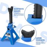 3 Ton (6,000 LBs) Automotive Jack Stands,Heavy Duty Steel Car Lifting Stand for Garages,Repair Shops,Adjustable Height 11.4"-16.8",1 Pair