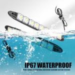 jokormo 2 PCS LED Car Daytime Running Strip Lights Kit, Super Bright IP67 Waterproof Vehicle Fog Lamp, Universal 12V Flexible High Power Automotive Clearance Light for Truck SUV Car (White)