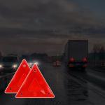 Kcgani 6 Pcs Red Safety Reflector Warning Sign, 6"x6" Slow Moving Vehicle Triangle Sign, Safety Triangles Dot Approved Road Outdoor Use for Outdoor Truck, Car, Golf Cart