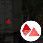 Kcgani 6 Pcs Red Safety Reflector Warning Sign, 6"x6" Slow Moving Vehicle Triangle Sign, Safety Triangles Dot Approved Road Outdoor Use for Outdoor Truck, Car, Golf Cart