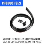 Miytsya Pack-1 Rear Spoiler, Universal 4.9ft/1.5m Gloss Black Rubber Spoiler Kit, Fits Most Cars, Punch-Free Installation