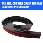 Miytsya Pack-1 Rear Spoiler, Universal 4.9ft/1.5m Gloss Black Rubber Spoiler Kit, Fits Most Cars, Punch-Free Installation