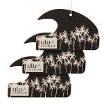 ulu Lagoon Hanging Car Air Freshener | Tropical Beach Coconut Surf Wax Scent Mini Wave | Long Lasting Car Freshener, Closet and Beyond | Made In USA | 3 Pack (White Palms)