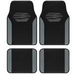 Skechers Car Floor Mats,Memory Foam Car Mats,Floor mats for Cars with Anti-Slip PVC Heel Pad,Universal Fit Automotive Floor mats for SUV,Vans,sedans, Trucks,Set of 4pcs,Grey