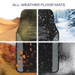 Skechers Car Floor Mats,Memory Foam Car Mats,Floor mats for Cars with Anti-Slip PVC Heel Pad,Universal Fit Automotive Floor mats for SUV,Vans,sedans, Trucks,Set of 4pcs,Grey