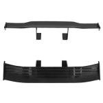 3Pcs Universal Car Mini Spoiler Wing, Creatiee Auto Car Tail Wing Mini Auto Carbon Fiber Texture Decoration Without Perforation Tail Decoration, 6.7 Inch(Black)