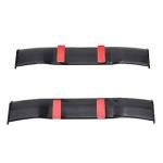 3Pcs Universal Car Mini Spoiler Wing, Creatiee Auto Car Tail Wing Mini Auto Carbon Fiber Texture Decoration Without Perforation Tail Decoration, 6.7 Inch(Black)