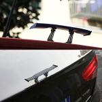 3Pcs Universal Car Mini Spoiler Wing, Creatiee Auto Car Tail Wing Mini Auto Carbon Fiber Texture Decoration Without Perforation Tail Decoration, 6.7 Inch(Black)