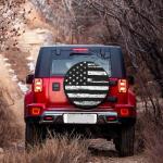 15" Spare Tire Covers for Tire,USA Flag Trailer Spare Tire Cover for All-Around Protection,Universal Spare Tire Covers for Trailers Fits Cars SUVs Trucks Diameter 27.55"-29.52" (15 inch)