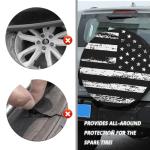 15" Spare Tire Covers for Tire,USA Flag Trailer Spare Tire Cover for All-Around Protection,Universal Spare Tire Covers for Trailers Fits Cars SUVs Trucks Diameter 27.55"-29.52" (15 inch)