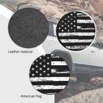 15" Spare Tire Covers for Tire,USA Flag Trailer Spare Tire Cover for All-Around Protection,Universal Spare Tire Covers for Trailers Fits Cars SUVs Trucks Diameter 27.55"-29.52" (15 inch)