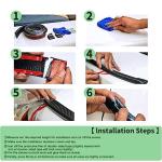 Ziciner Car Trunk Spoiler Lip Kit, 4.9 Ft Anti-Scratch Abrasion Auto Rear Wing Decor Strip, Carbon Fiber Pattern Rubber Spoiler Sticker, Universal Vehicle Exterior Accessory (Bright Black #1.77 in)