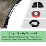 Ziciner Car Trunk Spoiler Lip Kit, 4.9 Ft Anti-Scratch Abrasion Auto Rear Wing Decor Strip, Carbon Fiber Pattern Rubber Spoiler Sticker, Universal Vehicle Exterior Accessory (Bright Black #1.77 in)