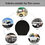 Rv Trailer Wheel Tire Covers Set of 4 Truck,SUV,Motorhome,Car,Camper Fits 36-39 in Diameter Water Resistant Dustproof Sun Snow Spare Tire Covers Wheel for Painting (Diameter 36-39in)