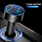 5-in-1 Car Charger, Fast Charging Car Adapter, USB Cigarette Lighter Car Accessory, Car Charger Compatible with Iphone14/14pro/13/12/Ipad/Tablet/Samsung and More. (Black)