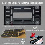 BGGTMO License Plate Bracket Holder- Front License Plate Mounting Kit, Universal Bumper Car Tag Frame Mount Adapter with Stainless Steel Screw Cap, Cable Ties