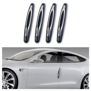 4PCS Car Door Edge Guards,Anti-Scratch Car Door Protector Trim Strip with Self Adhesive for Car Decor,Universal Exterior Car Accessories Door Guards for Cars Trucks SUVs (Black)