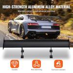 VEVOR GT Wing Car Spoiler, 43.3 inch Universal Spoiler with Single Deck, Adjustable Lightweight Aluminum, Car Rear Spoiler Wing, Racing Spoiler BGW/JDM Drift Black