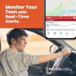 MOTOsafety OBD GPS Car Tracker, Hidden Vehicle Tracker and Monitoring System with Real Time Location GPS Reports, For Auto, Adults, Fleet, Parents, Teen, Elderly, 4G with Phone App
