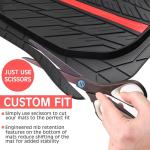 CAR PASS Tire Tread DeepDish Rubber Floor Mats for car Heavy Duty car mats All Weather, Universal XL~M Trim to Fit for Truck SUV Vehicle Automotive, Waterproof car mats 3 Piece (red Black)