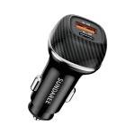 SUNDAREE 90W USB C Car Charger Fast Charging PD45W+QC3.0 Dual Port PD PPS USB Cigarette Lighter Charger Adapter for iPhone 16 15 Pro Max Plus 14 13 iPad Samsung (Black)