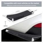 Augeny 2 PCS Rear Bumper Canard Diffuser, Anti-Crash Bumper Lip Body Kit, Universal Rear Installed Lip Diffuser Splitter Canard Protector (Carbon Fiber)