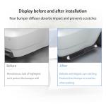 Augeny 2 PCS Rear Bumper Canard Diffuser, Anti-Crash Bumper Lip Body Kit, Universal Rear Installed Lip Diffuser Splitter Canard Protector (Carbon Fiber)