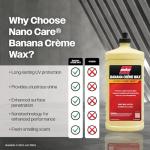 Malco Nano Care Banana Creme Wax - Deep Gloss Shine and Long-Lasting UV Protection/For Automotive, Marine and Industrial Finishes / 32 oz. (197732)