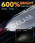 OXILAM H4 9003 Light Bulb, 20000LM 600% Brighter, 6500K Cool White, Mini 1:1 Size Design, Canbus Error Plug-and-Play H4 9003 HB2 Light Bulb, Pack of 2