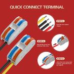 12V to 5V Converter 10A 50W, 24V to 5V Converter with Fuse Waterproof and Wire Terminal Block, Buck Converter 24V to 5V for Car Electronics Truck Vehicle System Cart LED Light (Accept DC 8-40V Inputs)