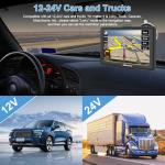 GPS Navigator for Car, Latest 2025 Map 7 Inch Touch Screen, Real Voice Spoken Turn-by-Turn Direction Reminding Navigation System for Cars, Vehicle GPS with Speed and Red Light Warning