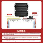 12V to 5V Converter 10A 50W, 24V to 5V Converter with Fuse Waterproof and Wire Terminal Block, Buck Converter 24V to 5V for Car Electronics Truck Vehicle System Cart LED Light (Accept DC 8-40V Inputs)