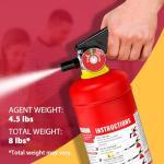 Ougist ABC Dry Powder Fire Extinguisher, 4.4 lb – 2-A:10-B：C Rated for Home, Office & Vehicle, Quick Release, Easy-Grip Handle, Ideal for Electrical & Grease Fires, Car Extinguisher, Model FF2KG