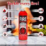 Mizuki Dog 1-Pack Portable Fire Extinguisher for Home – Small ABCK Fire Extinguisher Spray with Mounting Bracket – Ideal for Vehicle, Kitchen, house– Prevents Reignition, 8-in-1 Extinguishing Solution