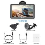 GPS Navigator for Car, Latest 2025 Map 7 Inch Touch Screen, Real Voice Spoken Turn-by-Turn Direction Reminding Navigation System for Cars, Vehicle GPS with Speed and Red Light Warning