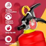 Ougist ABC Dry Powder Fire Extinguisher, 4.4 lb – 2-A:10-B：C Rated for Home, Office & Vehicle, Quick Release, Easy-Grip Handle, Ideal for Electrical & Grease Fires, Car Extinguisher, Model FF2KG